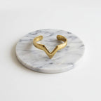 Adjustable Brass Open V - Shaped Cuff Bracelet - Nyeupe Bracelets La Vie Bien Adjustable Brass Open V - Shaped Cuff Bracelet - Nyeupe