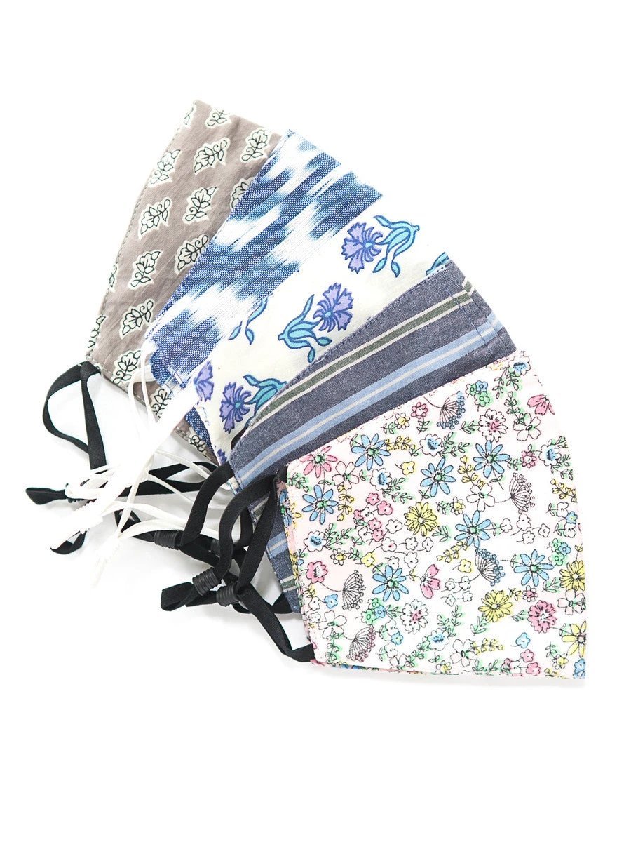 Adjustable Cotton Face Mask - 5 Pack