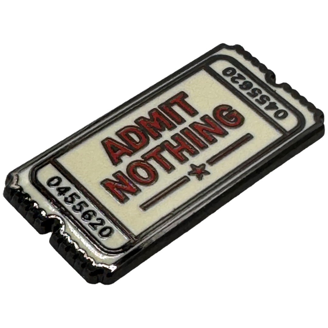 Admit Nothing Ticket Enamel Pin Enamel Pin La Vie Bien Admit Nothing Ticket Enamel Pin