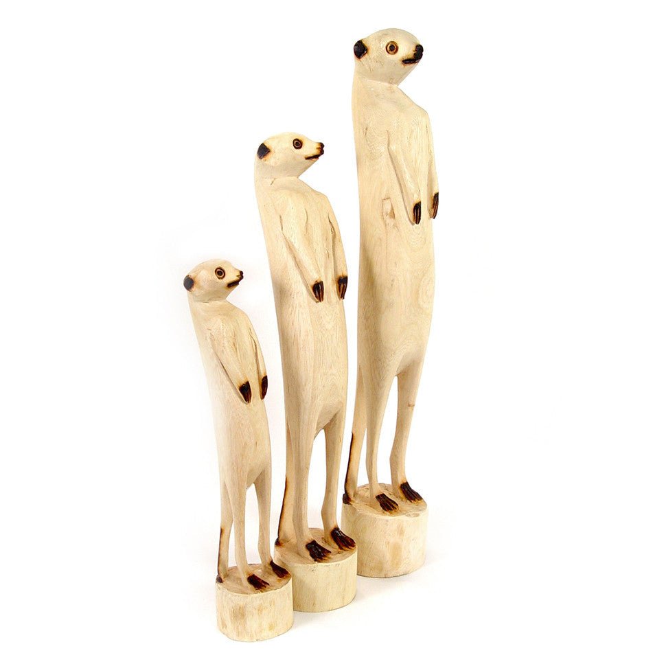 Adorable Hand Carved Standing Meerkat La Vie Bien Adorable Hand Carved Standing Meerkat