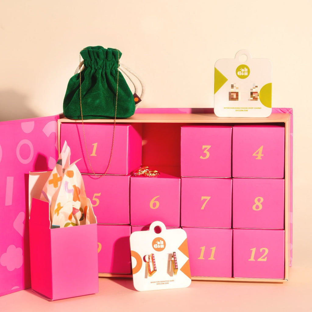 Colorful Jewelry Advent Calendar Box (12-piece)