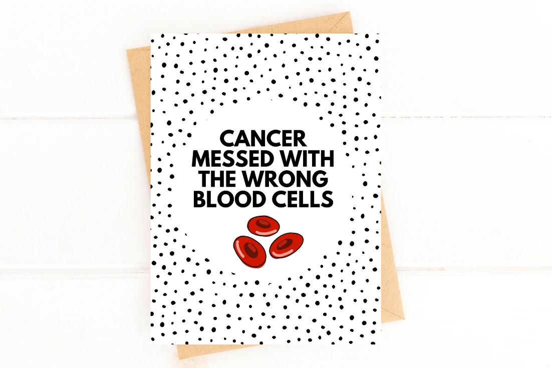 Leukemia Funny Get Well Card by Five Dot Post