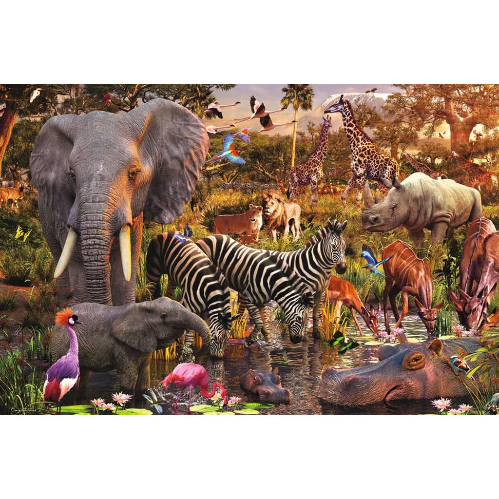 African Animal World 3000 Piece Jigsaw Puzzle Ravensburger Jigsaw Puzzle La Vie Bien African Animal World 3000 Piece Jigsaw Puzzle Ravensburger