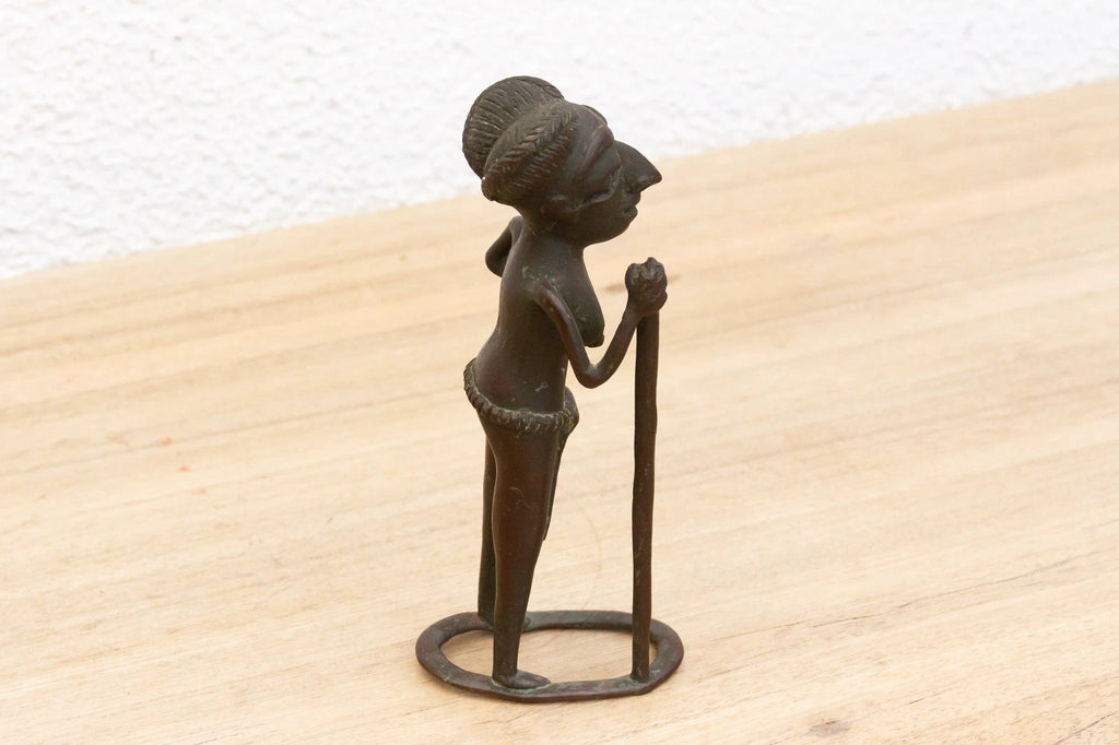 African Bronze Figure of a Woman