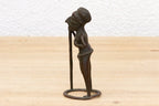 African Bronze Figure of a Woman