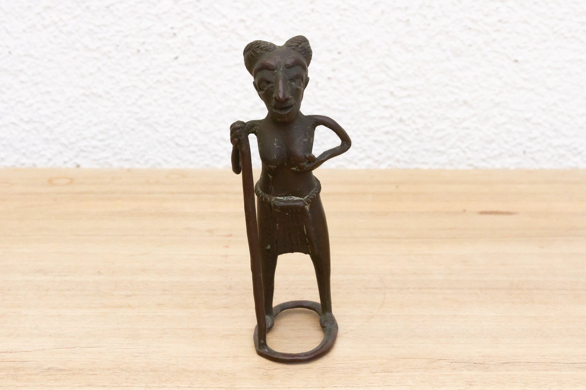 African Bronze Figure of a Woman