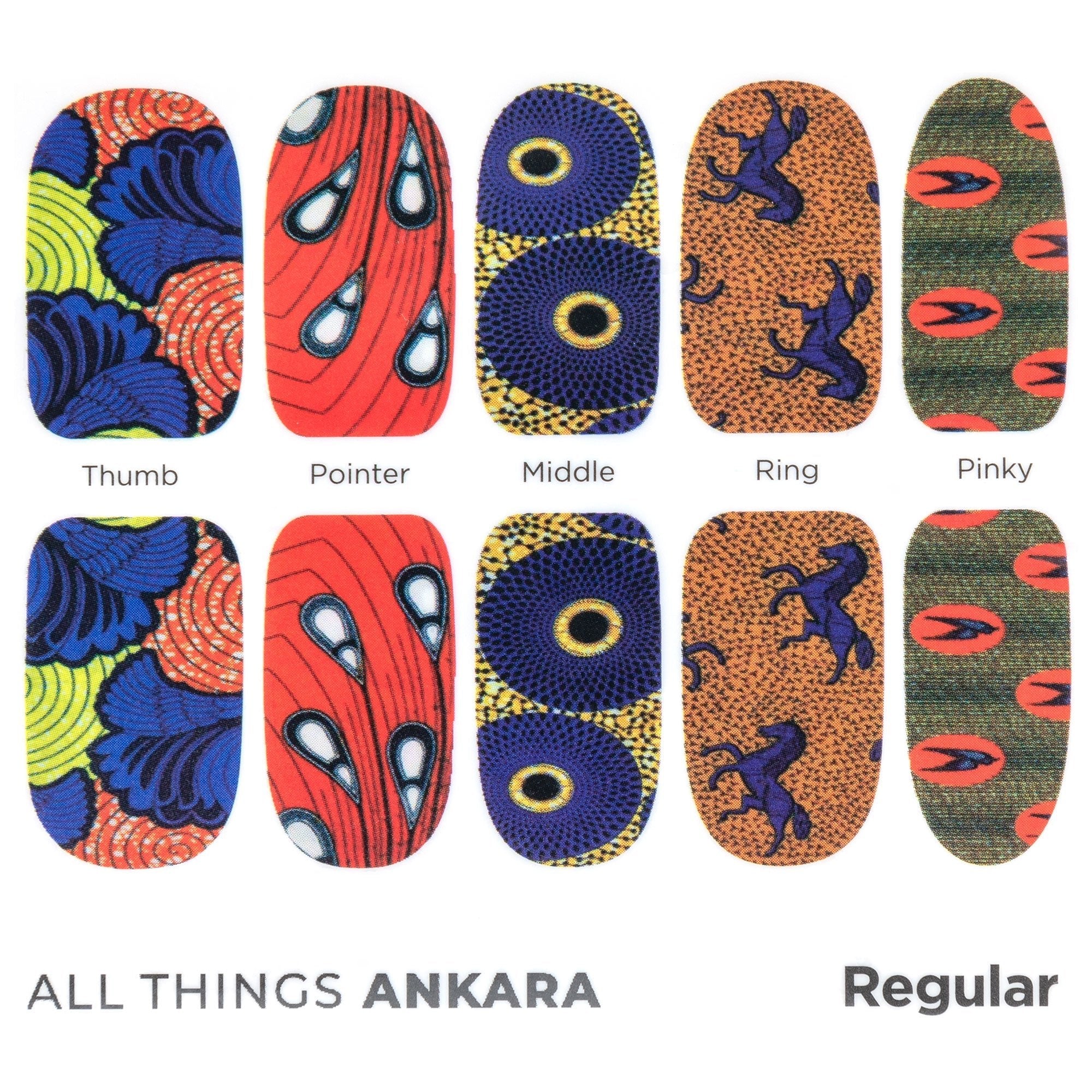 African Print Nail Wraps Bath & Body & Self Care La Vie Bien African Print Nail Wraps