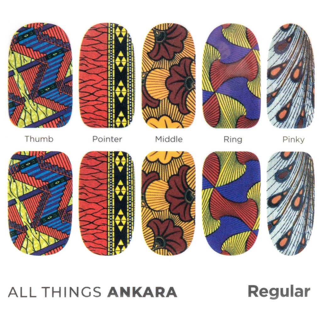 African Print Nail Wraps Bath & Body & Self Care La Vie Bien African Print Nail Wraps