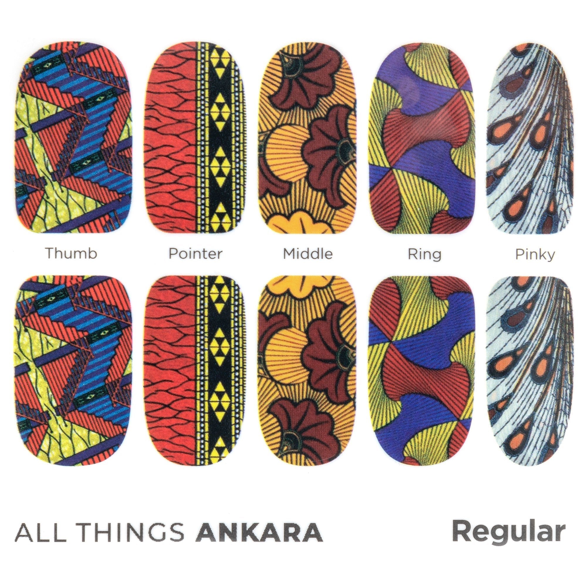 African Print Nail Wraps Bath & Body & Self Care La Vie Bien African Print Nail Wraps