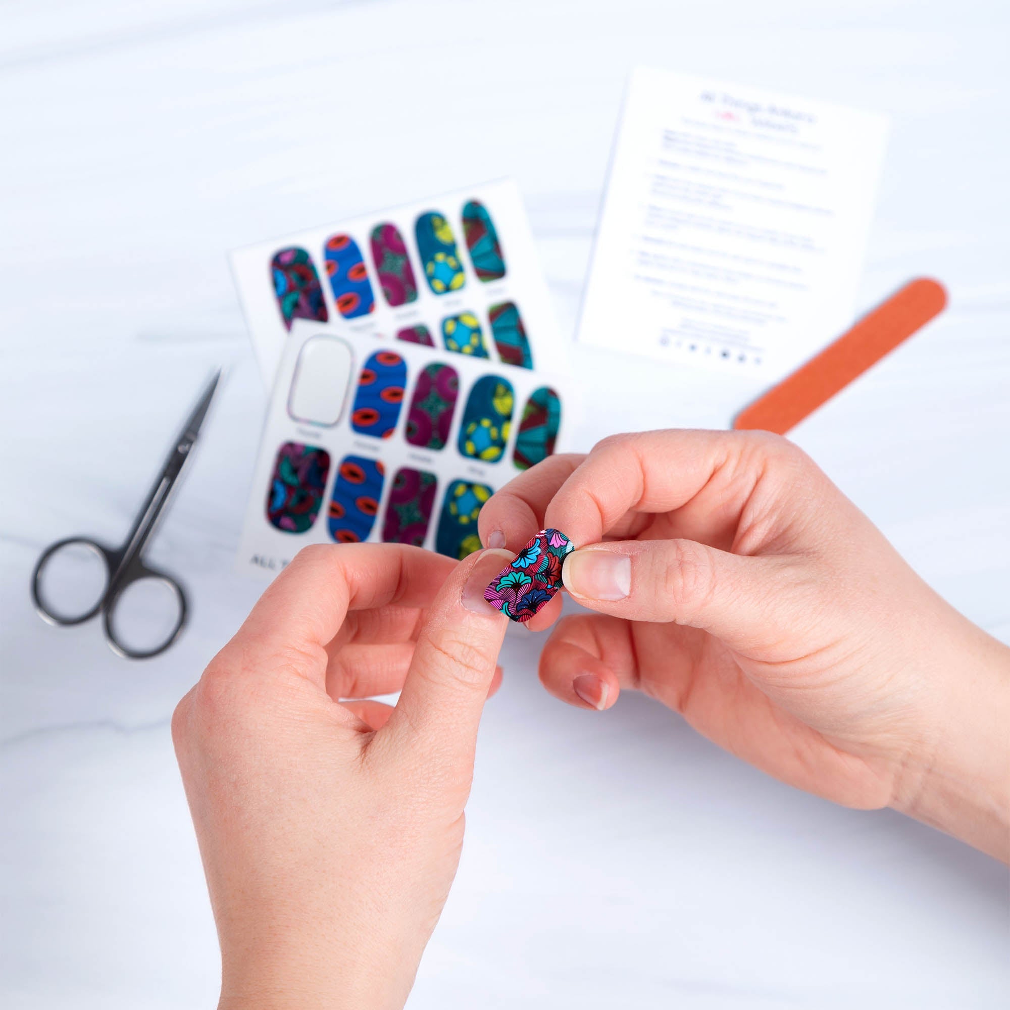 African Print Nail Wraps Bath & Body & Self Care La Vie Bien African Print Nail Wraps