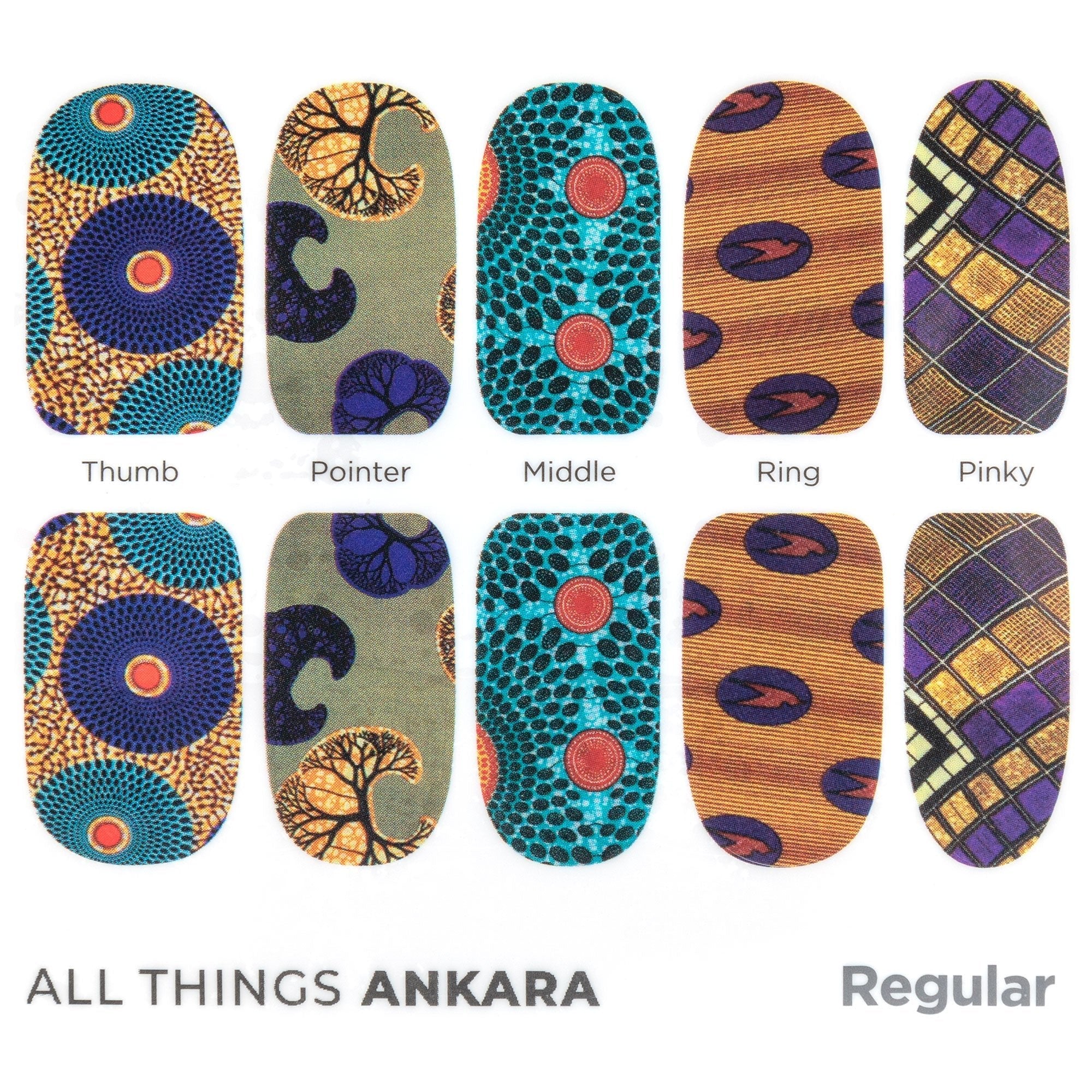 African Print Nail Wraps Bath & Body & Self Care La Vie Bien African Print Nail Wraps