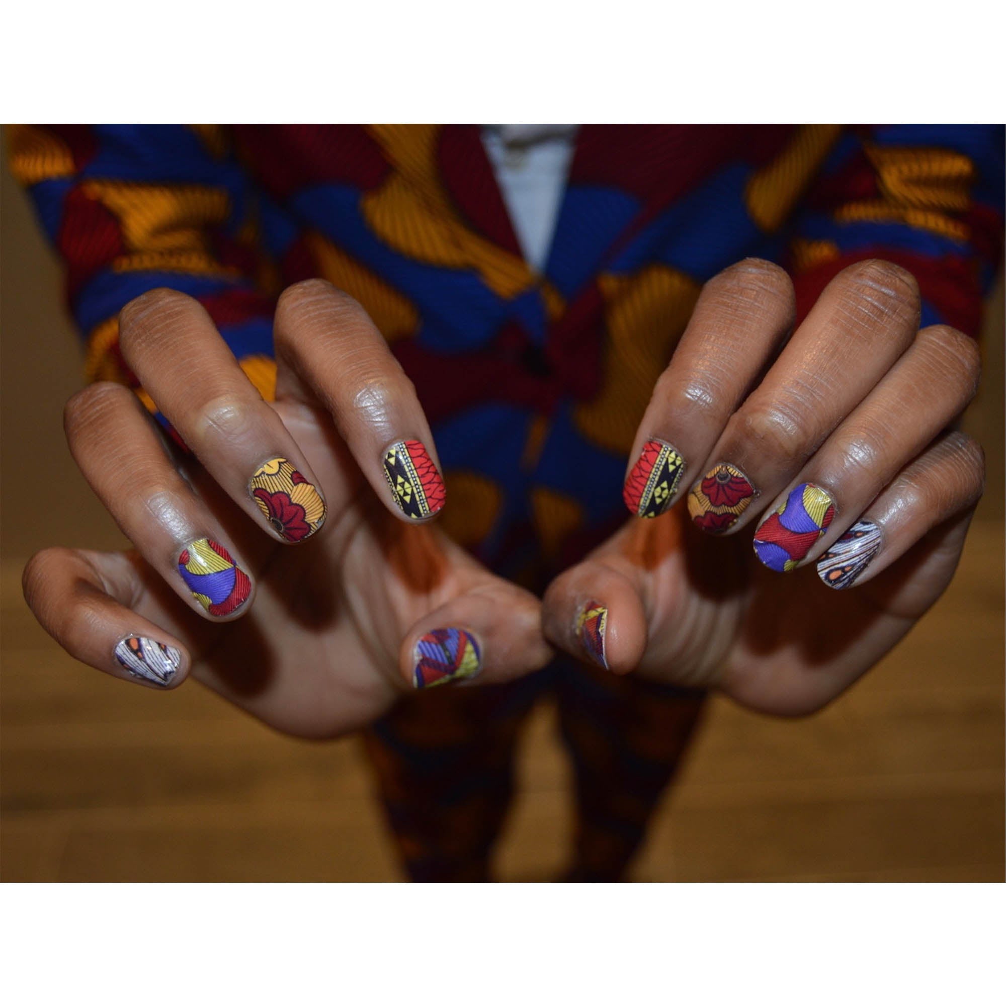 African Print Nail Wraps Bath & Body & Self Care La Vie Bien African Print Nail Wraps