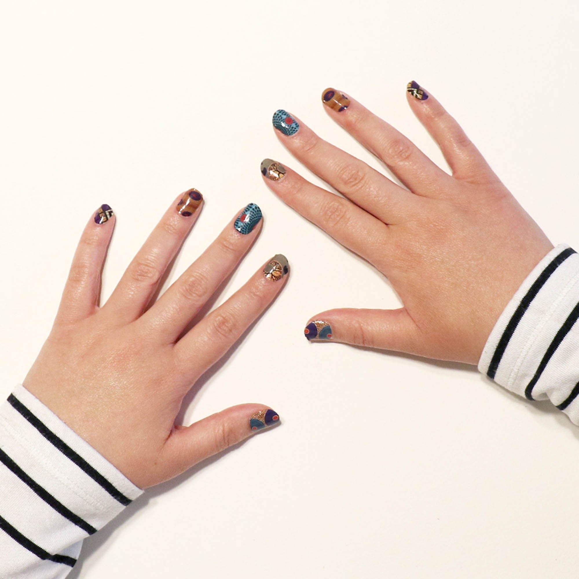 African Print Nail Wraps Bath & Body & Self Care La Vie Bien African Print Nail Wraps
