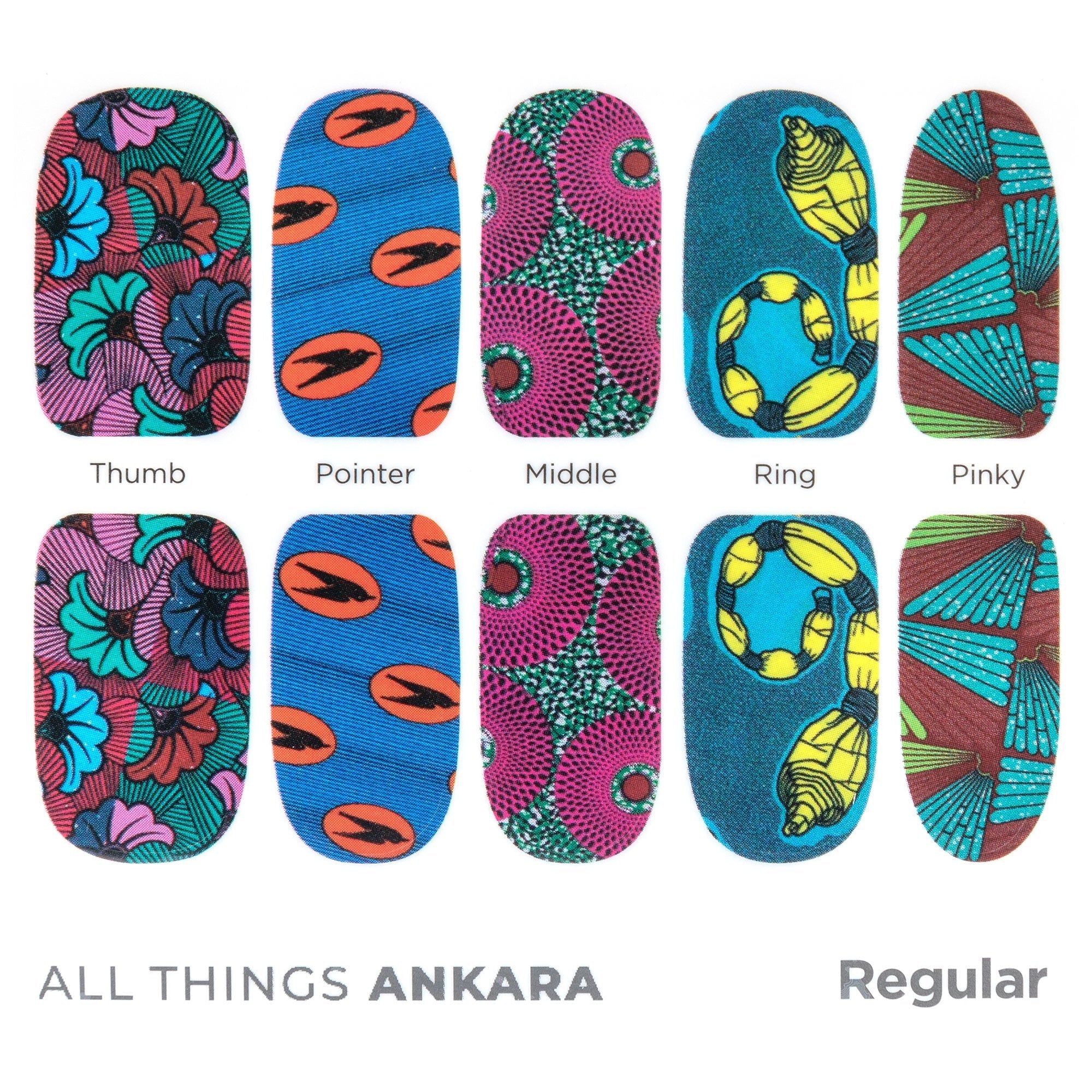 African Print Nail Wraps Bath & Body & Self Care La Vie Bien African Print Nail Wraps