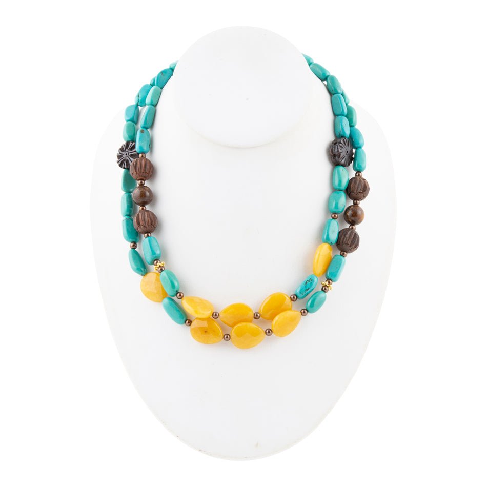 Agave Mixed Stone Statement Necklace