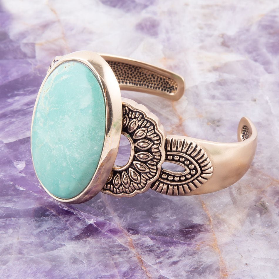 Agave Turquoise and Bronze Statement Cuff Bracelet