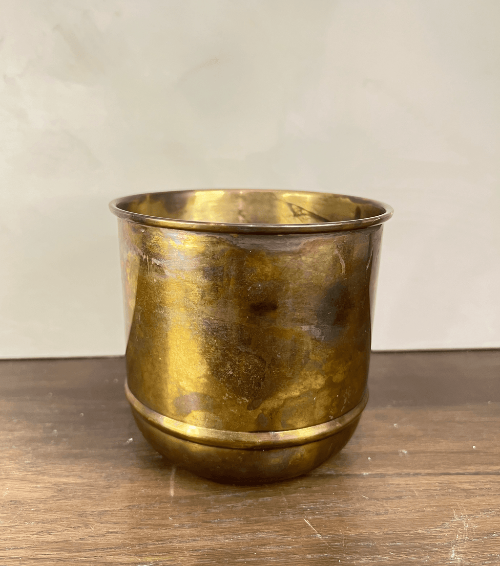 Aged Brass Primrose Pot Planter La Vie Bien Aged Brass Primrose Pot