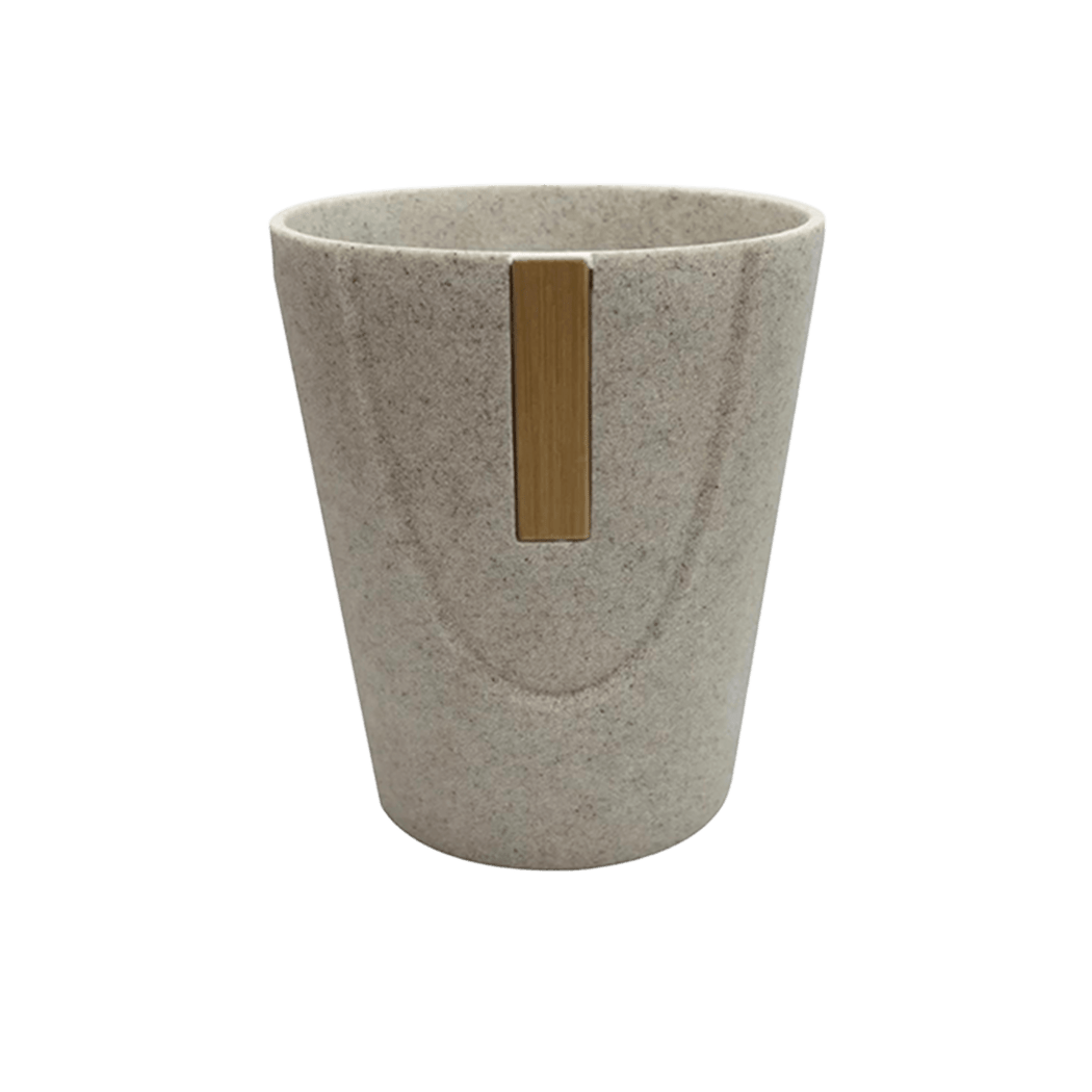 Aiden Resin and Wood Wastebasket