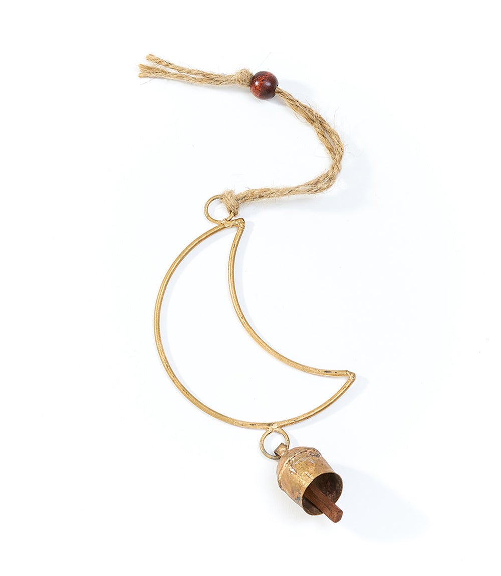 Air Element Moon Bell Wind Chime - Fair Trade Garden HME stock line La Vie Bien Air Element Moon Bell Wind Chime - Fair Trade Garden