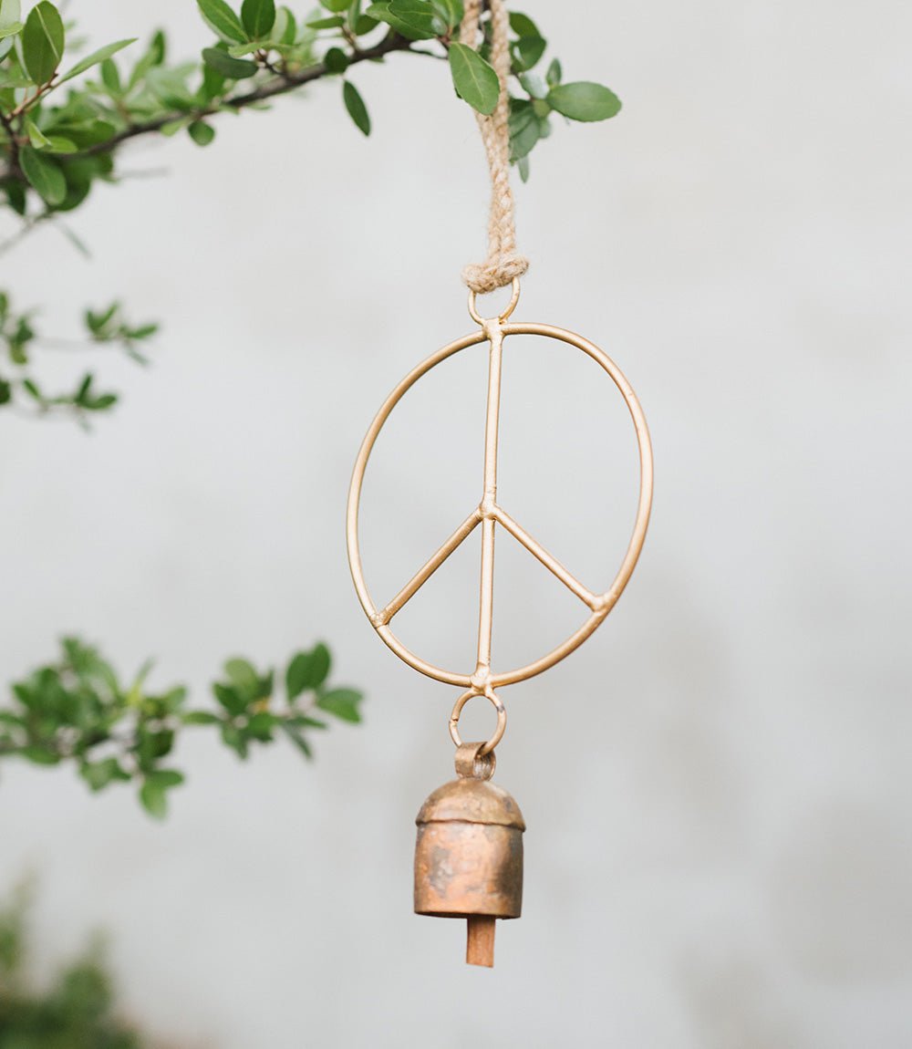 Air Element Peace Bell Wind Chime - Fair Trade Garden HME stock line La Vie Bien Air Element Peace Bell Wind Chime - Fair Trade Garden