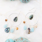 Ajo Abalone Sterling Silver Circle Earrings Earrings La Vie Bien Ajo Abalone Sterling Silver Circle Earrings