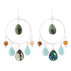 Ajo Abalone Sterling Silver Circle Earrings Earrings La Vie Bien Ajo Abalone Sterling Silver Circle Earrings