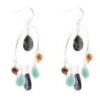Ajo Abalone Sterling Silver Circle Earrings Earrings La Vie Bien Ajo Abalone Sterling Silver Circle Earrings