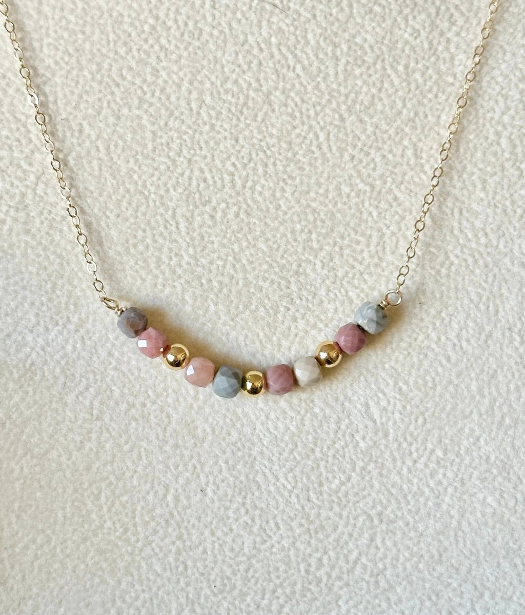Alashan Mongolian Faceted Cube Necklace by AdoreJules Designs