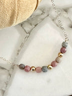 Alashan Mongolian Faceted Cube Necklace by AdoreJules Designs