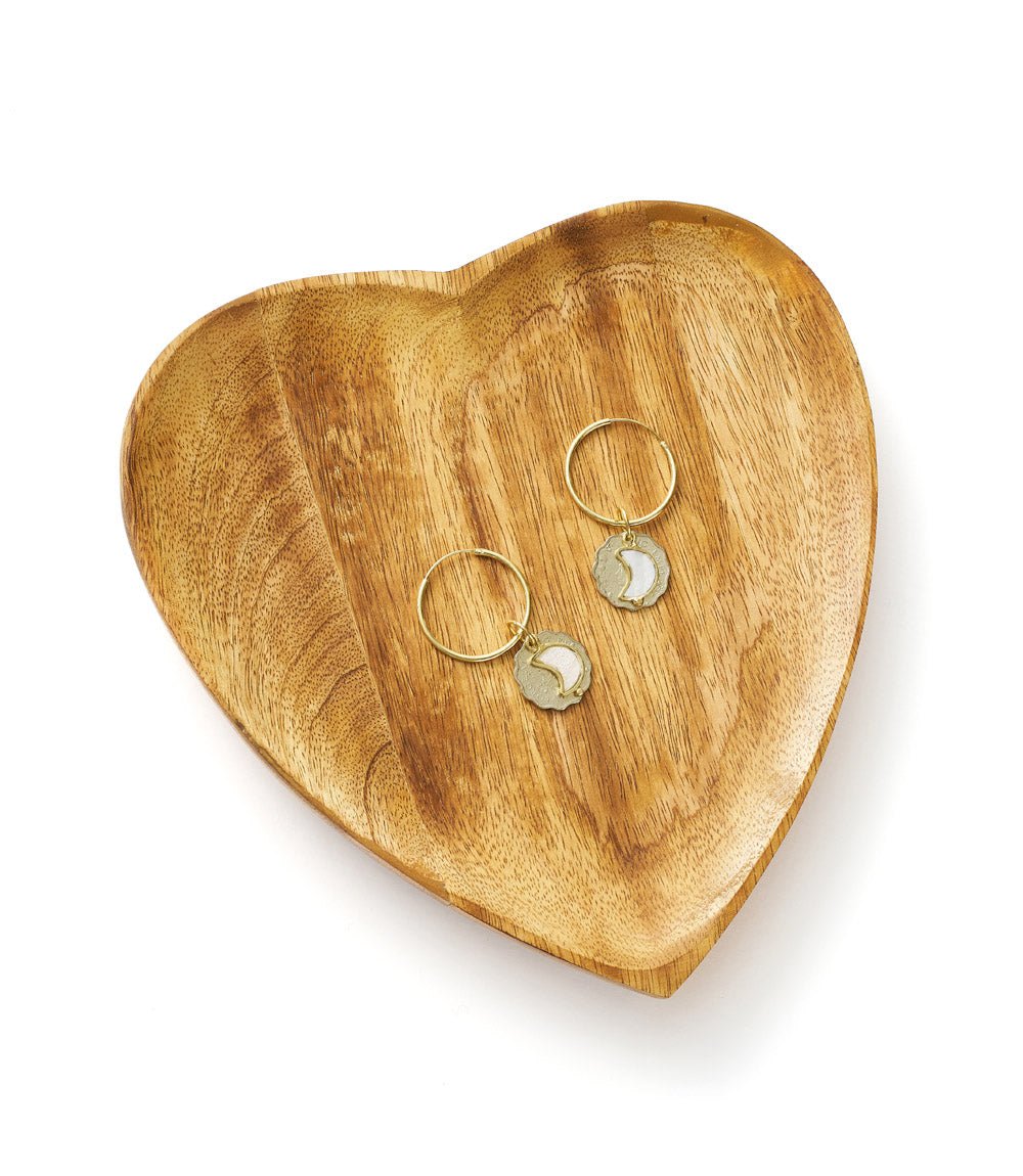 Alaya Heart Catch-all Tray - Mango Wood HME stock line La Vie Bien Alaya Heart Catch-all Tray - Mango Wood