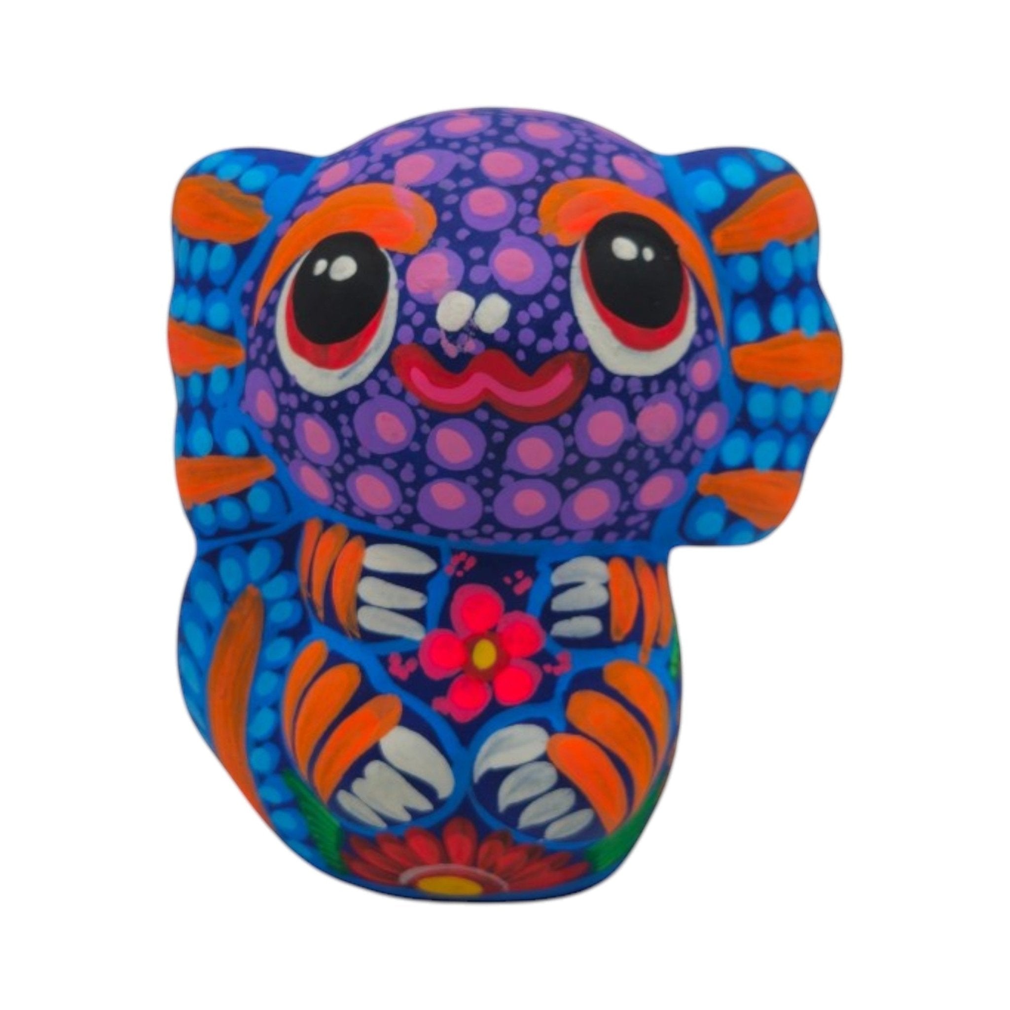 Alebrije Axolotl Figurine | Hand-Painted Mexican Folk Art Talavera Figurine La Vie Bien Alebrije Axolotl Figurine | Hand-Painted Mexican Folk Art