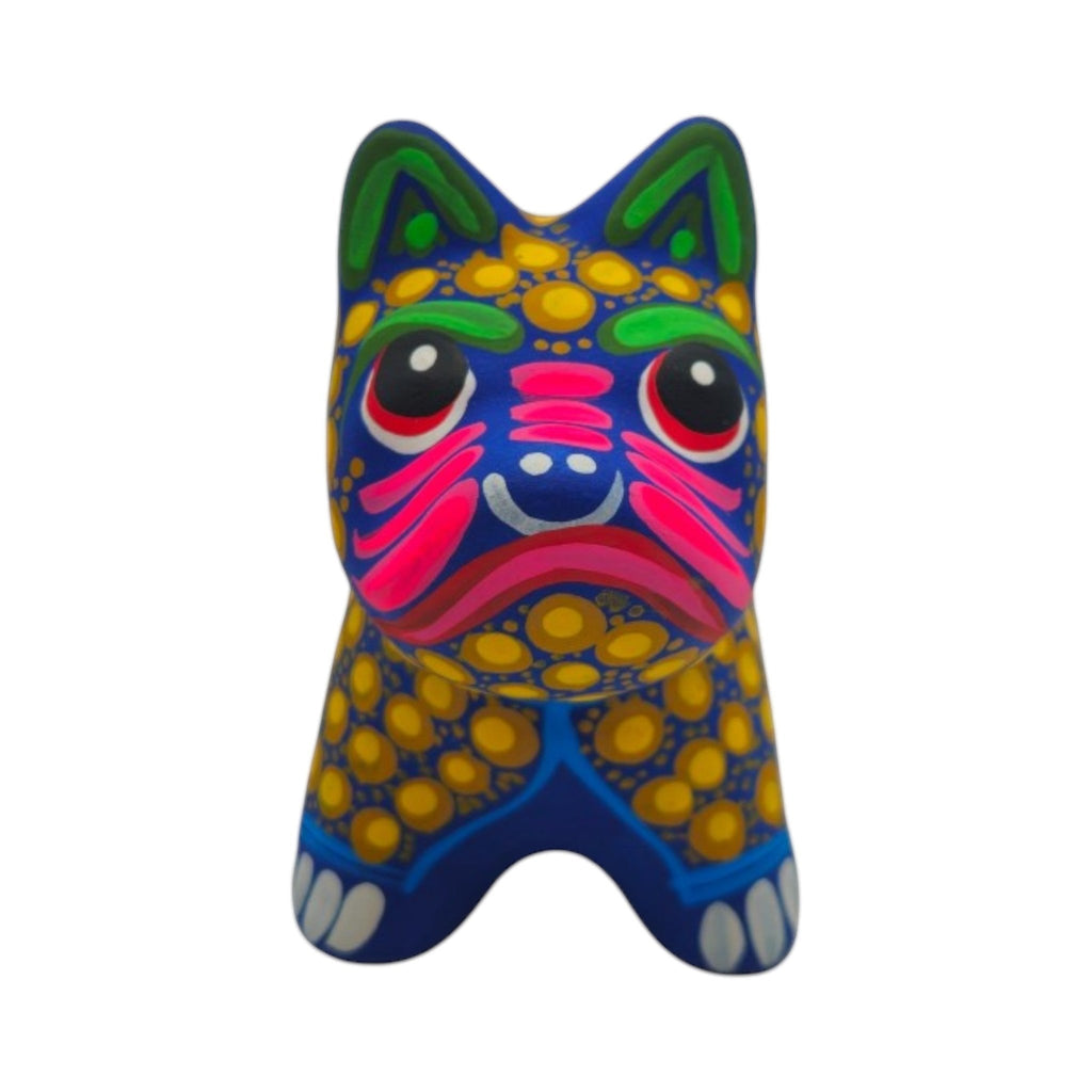 Alebrije Bulldog Figurine | Colorful Floral Design Talavera Figurine La Vie Bien Alebrije Bulldog Figurine | Colorful Floral Design