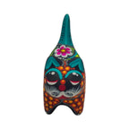 Alebrije Cat Figurine | Hand-Painted Ceramic Artwork Talavera Figurine La Vie Bien Alebrije Cat Figurine | Hand-Painted Ceramic Artwork