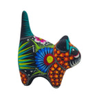 Alebrije Cat Figurine | Hand-Painted Ceramic Artwork Talavera Figurine La Vie Bien Alebrije Cat Figurine | Hand-Painted Ceramic Artwork