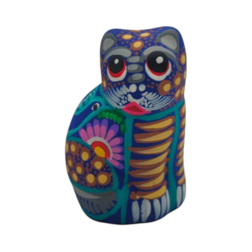 Alebrije Cat Figurine | Hand-Painted Mexican Folk Art Talavera Figurine La Vie Bien Alebrije Cat Figurine | Hand-Painted Mexican Folk Art