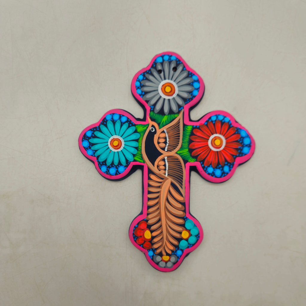 Alebrije Cross Wall Art | Colorful Mexican Decor