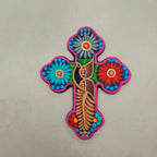 Alebrije Cross Wall Art | Colorful Mexican Decor