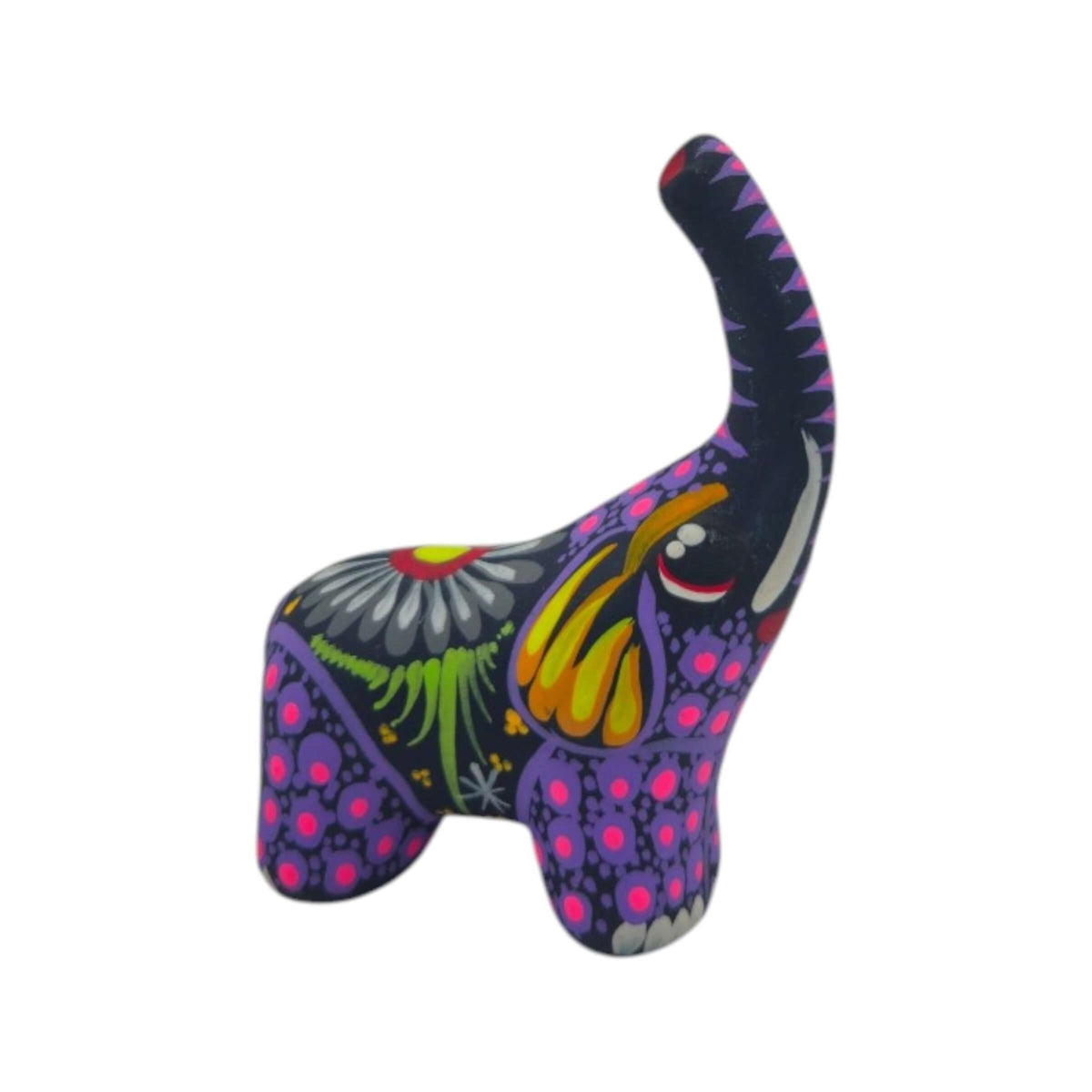 Alebrije Elephant Figurine | Colorful Mexican Folk Art Talavera Figurine La Vie Bien Alebrije Elephant Figurine | Colorful Mexican Folk Art