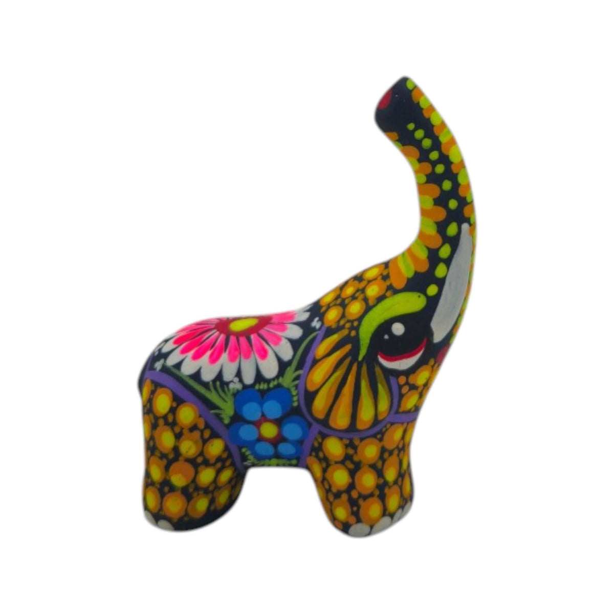 Alebrije Elephant Figurine | Colorful Mexican Folk Art Talavera Figurine La Vie Bien Alebrije Elephant Figurine | Colorful Mexican Folk Art