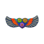 Alebrije Heart Wall Art | Colorful Mexican Wings Talavera Wall Art La Vie Bien Alebrije Heart Wall Art | Colorful Mexican Wings