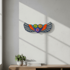 Alebrije Heart Wall Art | Colorful Mexican Wings Talavera Wall Art La Vie Bien Alebrije Heart Wall Art | Colorful Mexican Wings