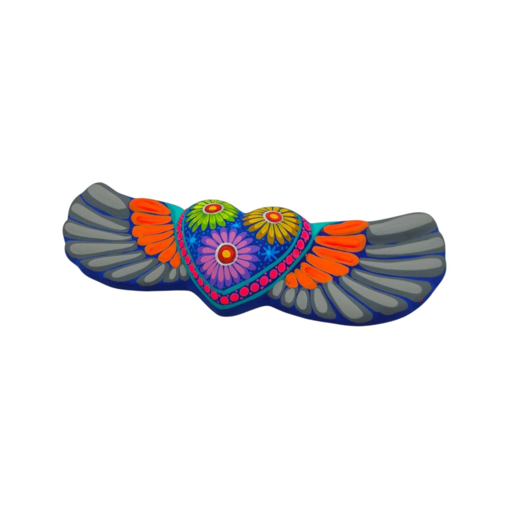 Alebrije Heart Wall Art | Colorful Mexican Wings Talavera Wall Art La Vie Bien Alebrije Heart Wall Art | Colorful Mexican Wings