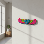 Alebrije Heart Wall Art | Colorful Mexican Wings Talavera Wall Art La Vie Bien Alebrije Heart Wall Art | Colorful Mexican Wings