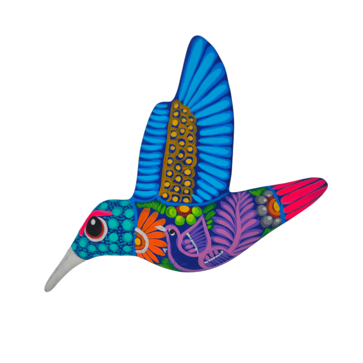 Alebrije Hummingbird Wall Art | Colorful Folk Decor Mexican Wall Art La Vie Bien Alebrije Hummingbird Wall Art | Colorful Folk Decor