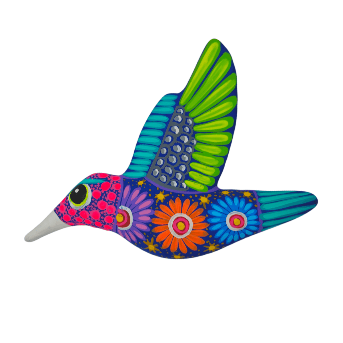 Alebrije Hummingbird Wall Art | Colorful Folk Decor Mexican Wall Art La Vie Bien Alebrije Hummingbird Wall Art | Colorful Folk Decor