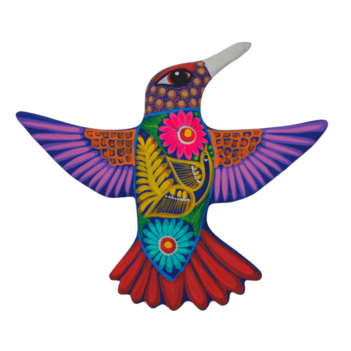 Alebrije Hummingbird Wall Art | Hand-Painted Ceramic Decor Mexican Wall Art La Vie Bien Alebrije Hummingbird Wall Art | Hand-Painted Ceramic Decor