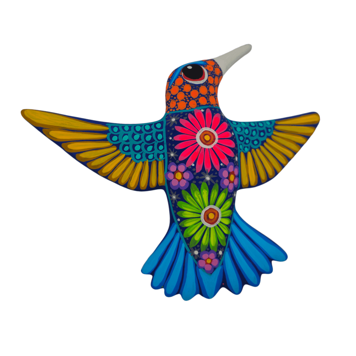 Alebrije Hummingbird Wall Art | Hand-Painted Ceramic Decor Mexican Wall Art La Vie Bien Alebrije Hummingbird Wall Art | Hand-Painted Ceramic Decor