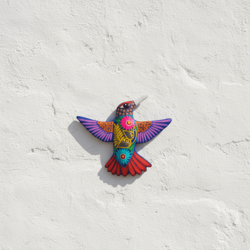Alebrije Hummingbird Wall Art | Hand-Painted Ceramic Decor Mexican Wall Art La Vie Bien Alebrije Hummingbird Wall Art | Hand-Painted Ceramic Decor