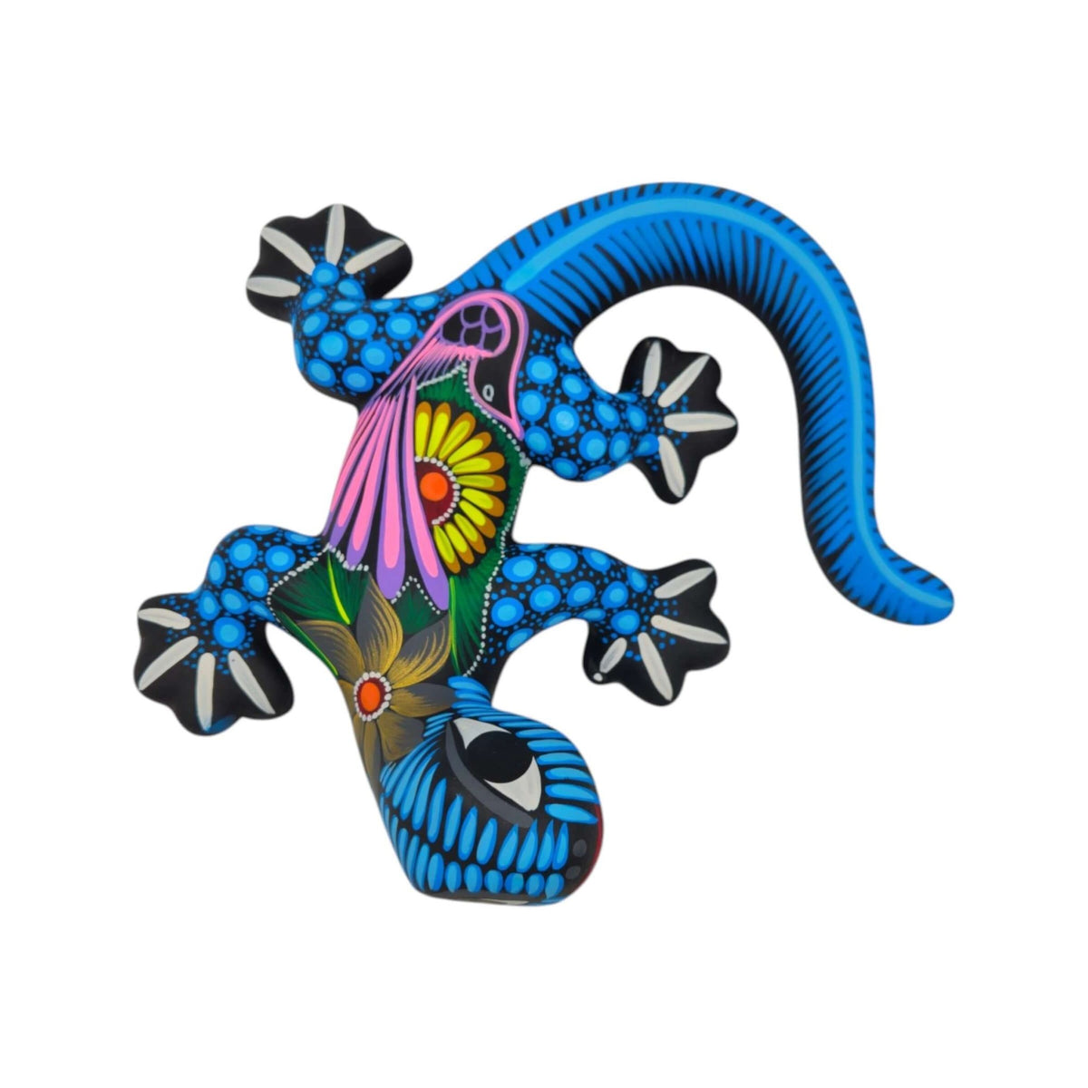 Alebrije Lizard Figurine | Mexican Wall Art Talavera Figurine La Vie Bien Alebrije Lizard Figurine | Mexican Wall Art