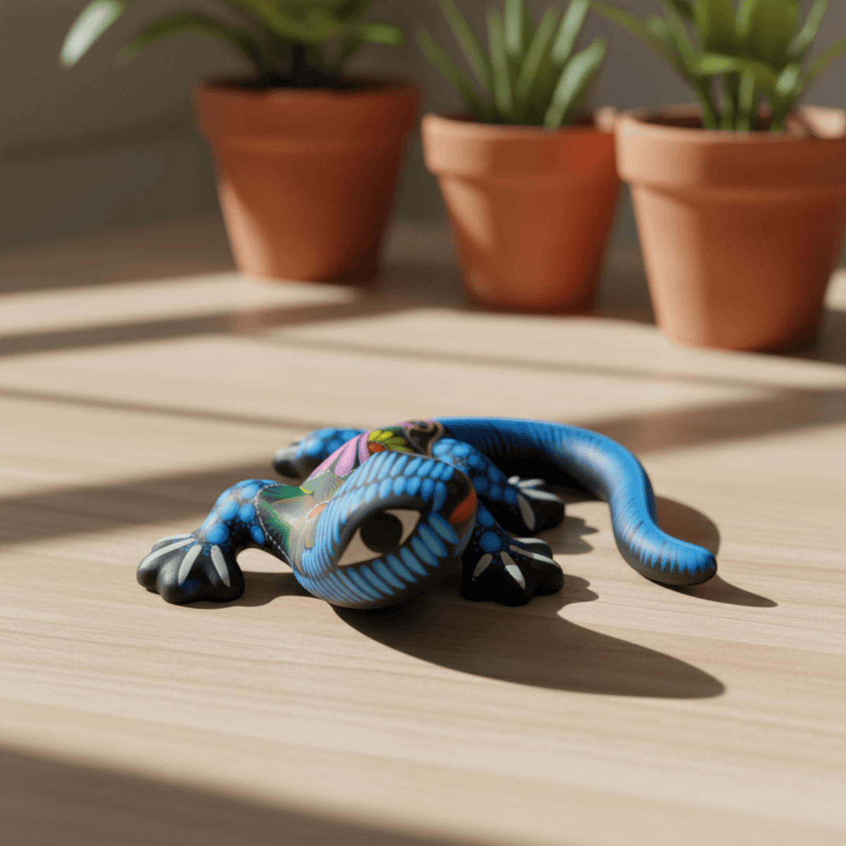 Alebrije Lizard Figurine | Mexican Wall Art Talavera Figurine La Vie Bien Alebrije Lizard Figurine | Mexican Wall Art
